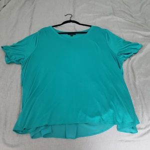 Chiffon split back tee shirt